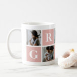 Grandmother 5 Photo Collage Gran Mug<br><div class="desc">The perfect gift for your grandma. Personalised pink and white photo collage mug.</div>