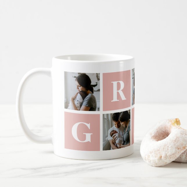 Grandmother 5 Photo Collage Gran Mug (With Donut)