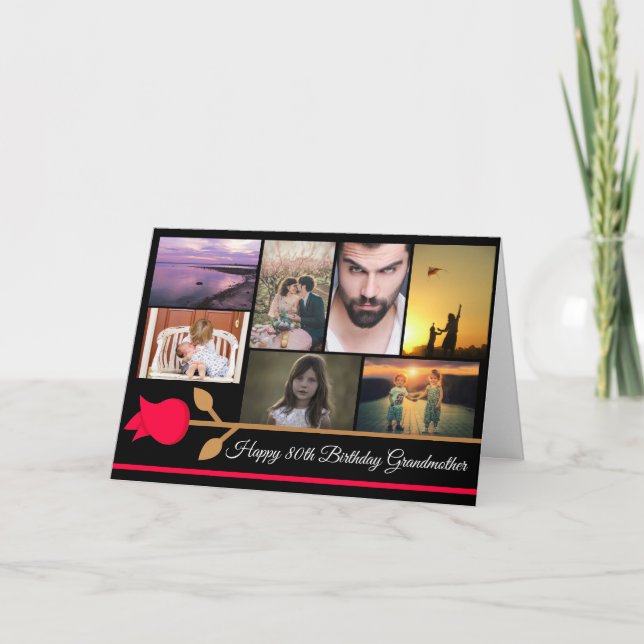 Grandmother Birthday Personalised Photo Card (Front)