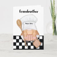 Grandmother Birthday Whimsical Gnome Baker Baking