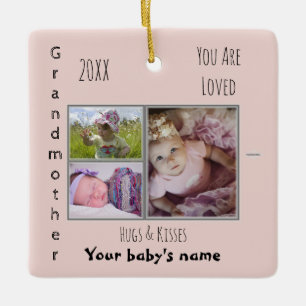 Grandmother Ceramic Photo Ornament 