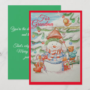 Grandmother Christmas Greetings Card 