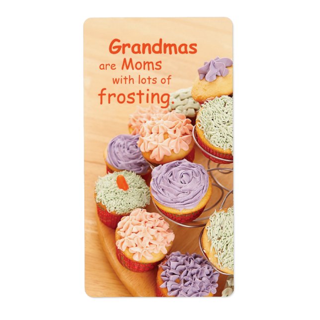 Grandmother Cupcakes Mother's Day, Vertical, Gift (Front)