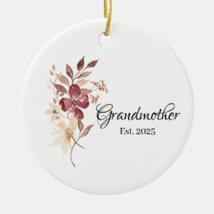 Grandmother Est. Year  Ceramic Tree Decoration