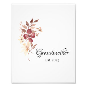 Grandmother Est. Year Photo Print