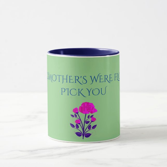 GRANDMOTHER FLOWERED personalised mug. Mug (Center)