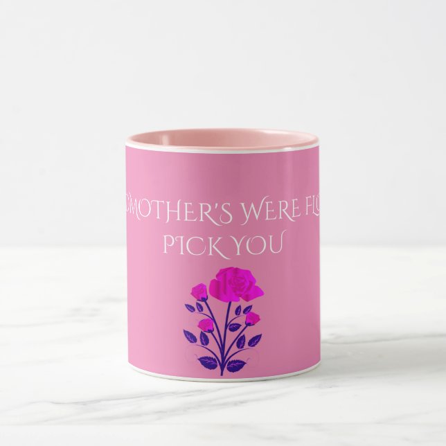 GRANDMOTHER FLOWERED personalised mug. Mug (Center)