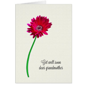 Grandmother Get Well Soon Painted Flower