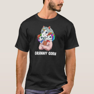 Grandmother Granddaughter Grandson Unicorns T-Shirt