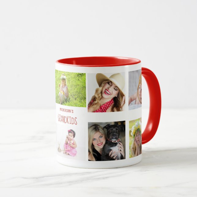 Grandmother Grandfather PHOTO Collage Gift Mug (Front Right)