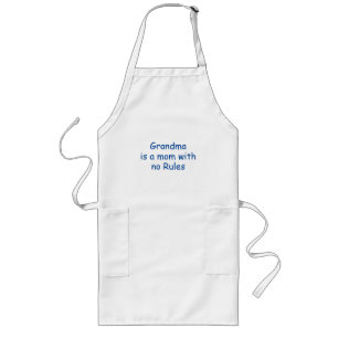 Grandmother grandma Chefs  BBQ cooking Long Apron