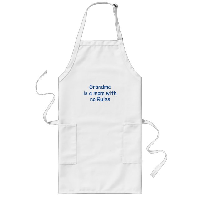 Grandmother grandma Chefs  BBQ cooking Long Apron (Front)