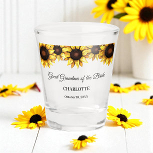 Grandmother Great Grandma Sunflower Shot Glass