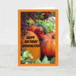 *GRANDMOTHER HAPPY BIRTHDAY ON AUTUMN BIRTHDAY CARD<br><div class="desc">THANKS FOR STOPPING BY ONE OF MY 8 STORES HERE AT ZAZZLE!</div>