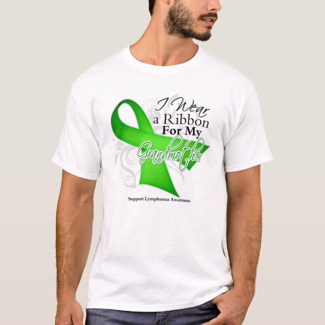 Grandmother Lime Green Ribbon - Lymphoma T-Shirt (Front)