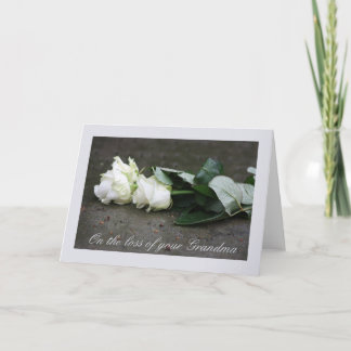 Grandmother loss Rose sympathy Card