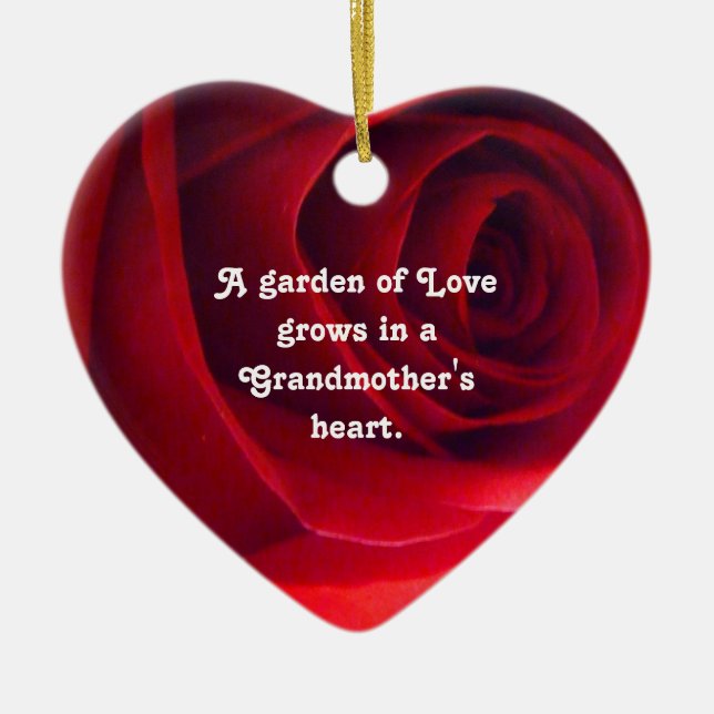 Grandmother Love Pendant Ceramic Tree Decoration (Front)