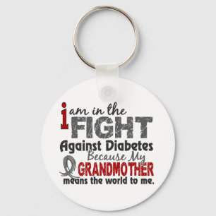 Grandmother Means World To Me Diabetes Key Ring