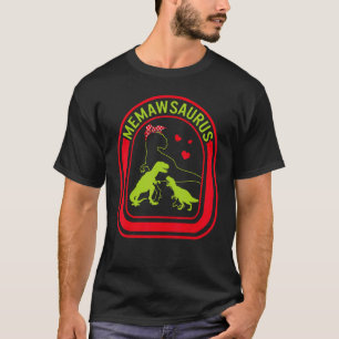 Grandmother Memawsaurus Dinosaur Heart Dinosaur  M T-Shirt
