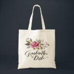 Grandmother of Bride Floral Budget Tote Bag<br><div class="desc">This style comes in names for your entire wedding party. You have the option to add a name on this bag too. See all of the Bridal totes and gifts in our shop for more versions!</div>