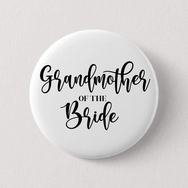 Grandmother of the Bride Button (Front)