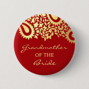 Grandmother of the Bride Paisleys Wedding Button