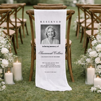 Grandmother Of The Bride Photo Reserved Wedding Short Table Runner