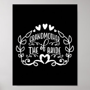 Grandmother Of The Bride Tees Wedding Anniversary Poster