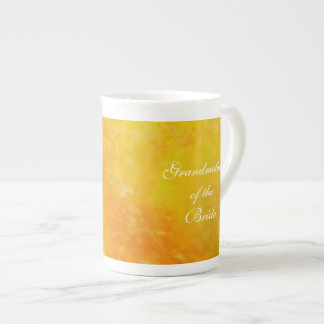 Grandmother of the Bride Wildflower orange Bone China Mug