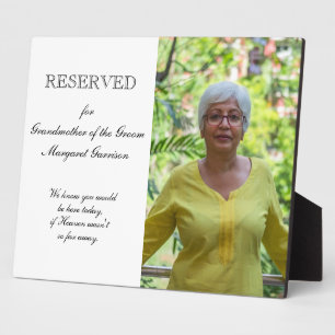 Grandmother of the Groom Photo Memorial Wedding Plaque