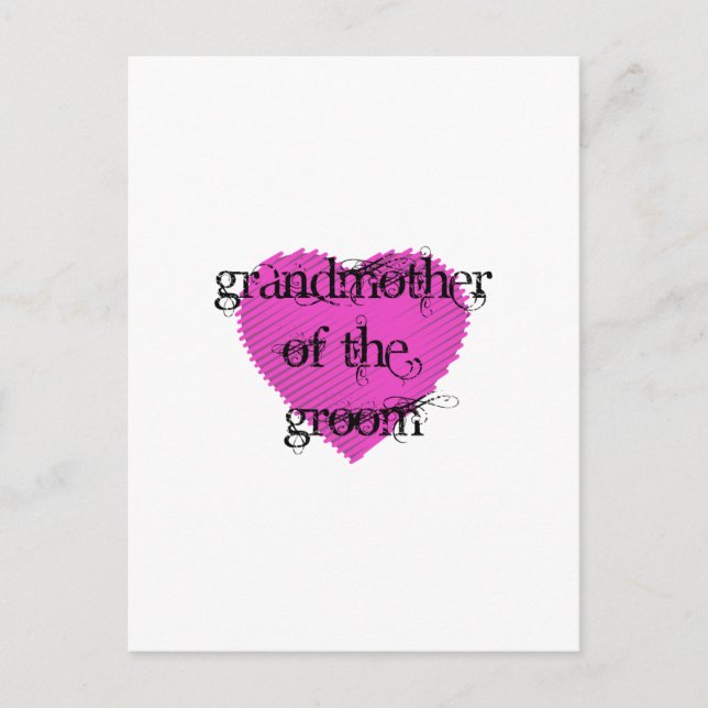 Grandmother of the Groom Postcard (Front)