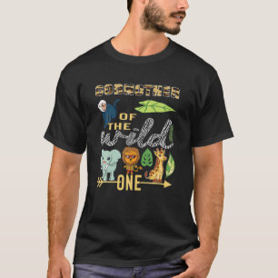 Grandmother Of The Wild One Zoo Birthday Safari Ju T-Shirt