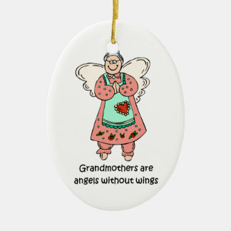 Grandmother ormanent ceramic tree decoration