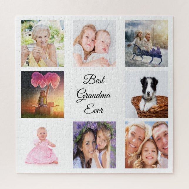 Grandmother Photo collage best grandma ever Jigsaw Puzzle (Vertical)