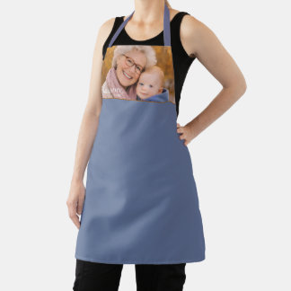 Grandmother Photo Established Script Modern Apron