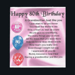 Grandmother poem  -  80th birthday notepad<br><div class="desc">A great gift for a grandmother on her 80th birthday</div>