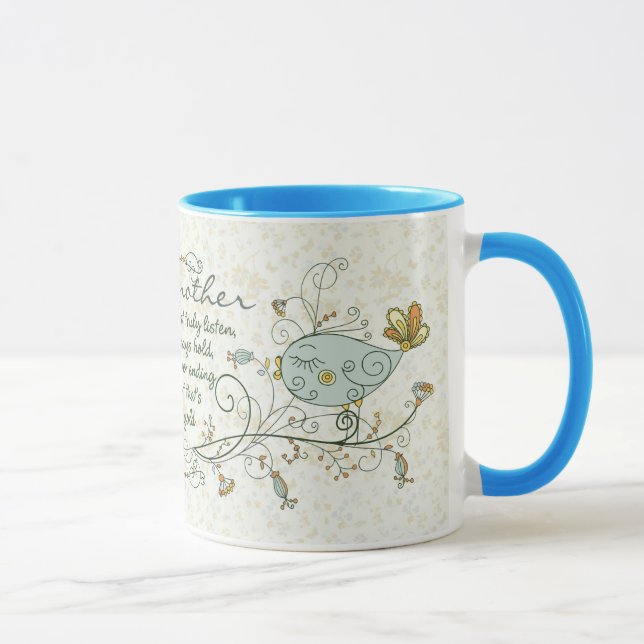 Grandmother Poem with Birds Mug (Right)