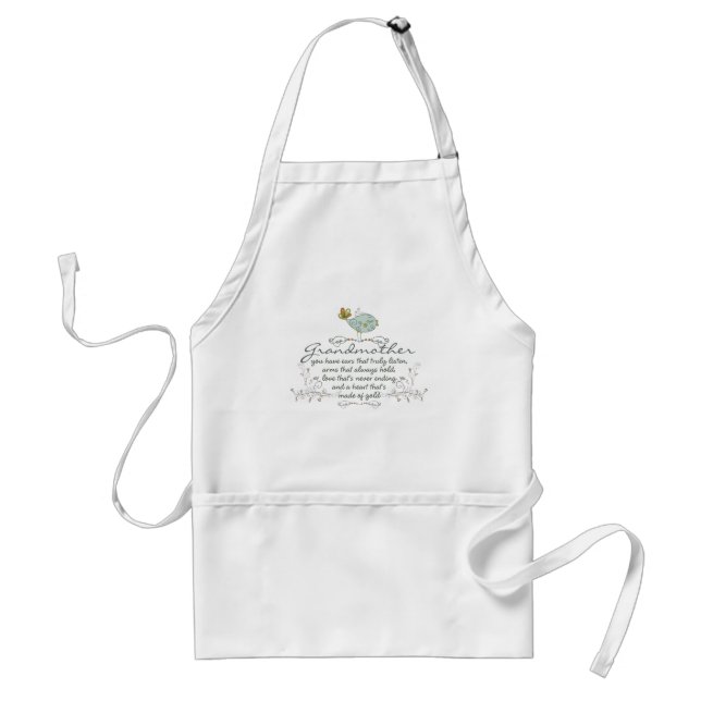 Grandmother Poem with Birds Standard Apron (Front)
