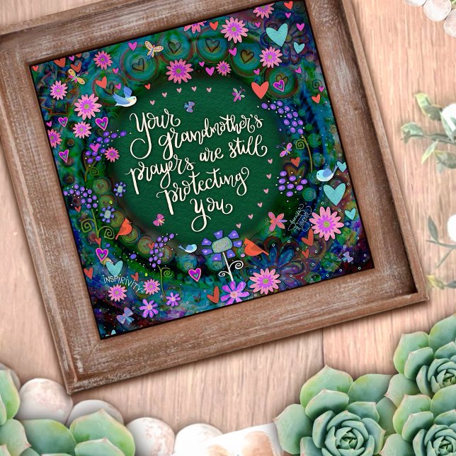 Grandmother’s Prayer Quote Floral Pretty Inspiring Poster (Creator Uploaded)