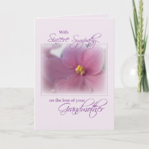 Grandmother, Sympathy, Lilac Card