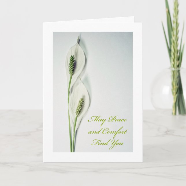 Grandmother Sympathy with Peace Lily in Soft Tones Card (Front)
