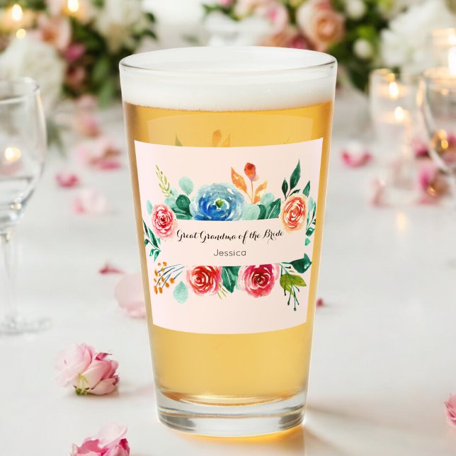 Grandmother The Bride Pink Glass Cup (Creator Uploaded)