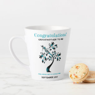 Grandmother To Be Blue Floral Family Tree Latte Mug