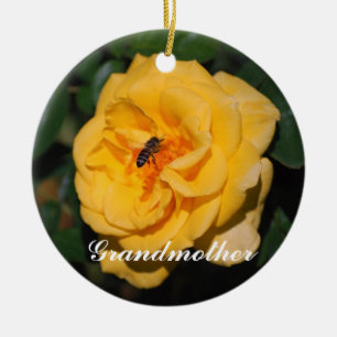 Grandmother Yellow Roses Ornament