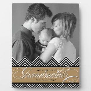 Grandmother Zig Zag Chevron Modern Personalised Plaque