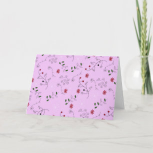 Grandmother's Flower Garden Pattern Holiday Card