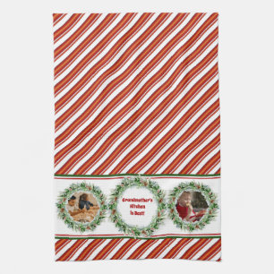 Grandmother's Kitchen is Best Grandkids Photos Tea Towel