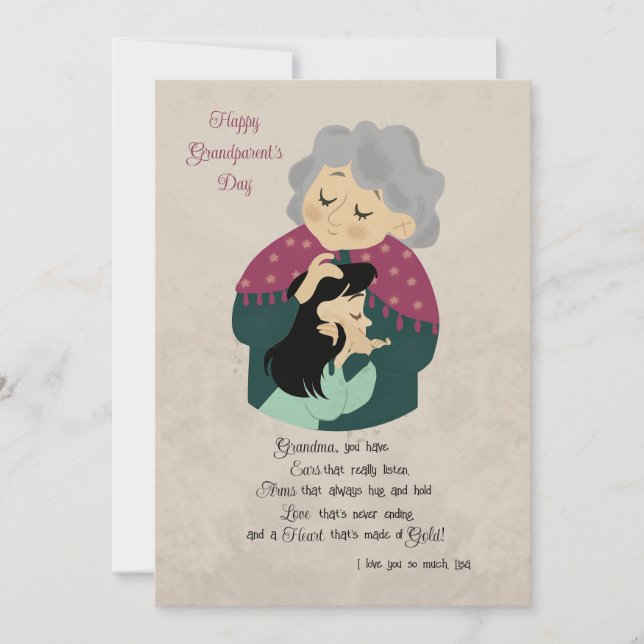 Grandmother's Love Greeting Card (Front)