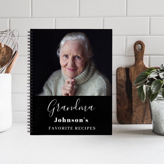 Grandmothers recipes black white photo notebook (Creator Uploaded)