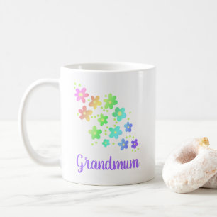 Grandmum Rainbow Flowers Mug
